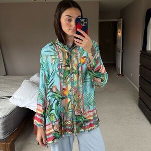 Johnny Was silk blouse